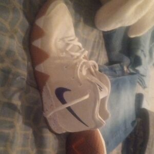 Nike Kids White and Brown Sneakers